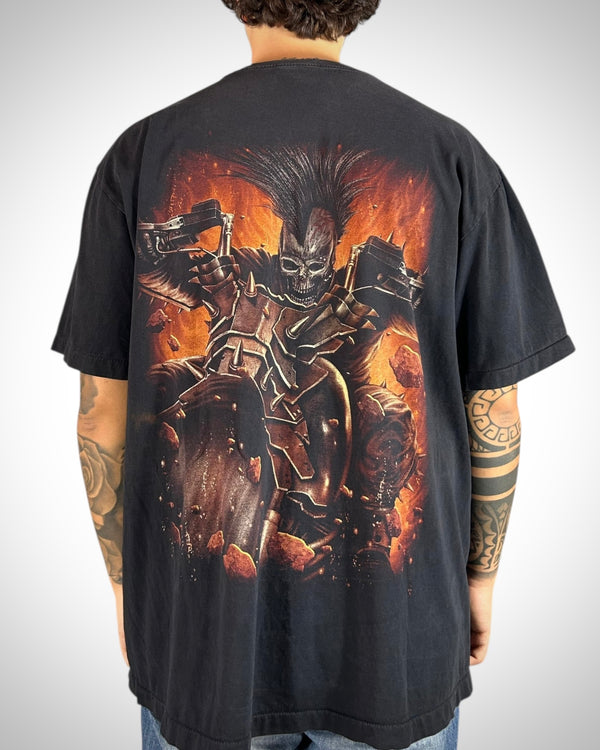 T-Shirt Rock Eagle Skull Biker Flame