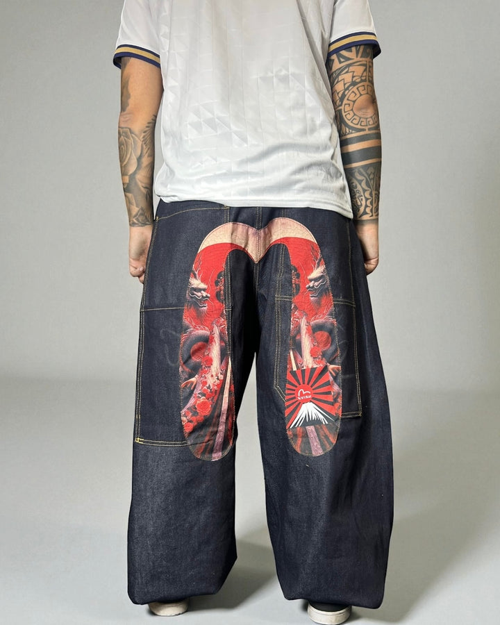 Reworked Evisu – Fuji Red Dragon Maxi Baggy