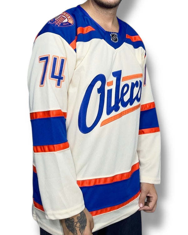 Maglia NHL Edmonton Oilers Skinner #74 Heritage Edition