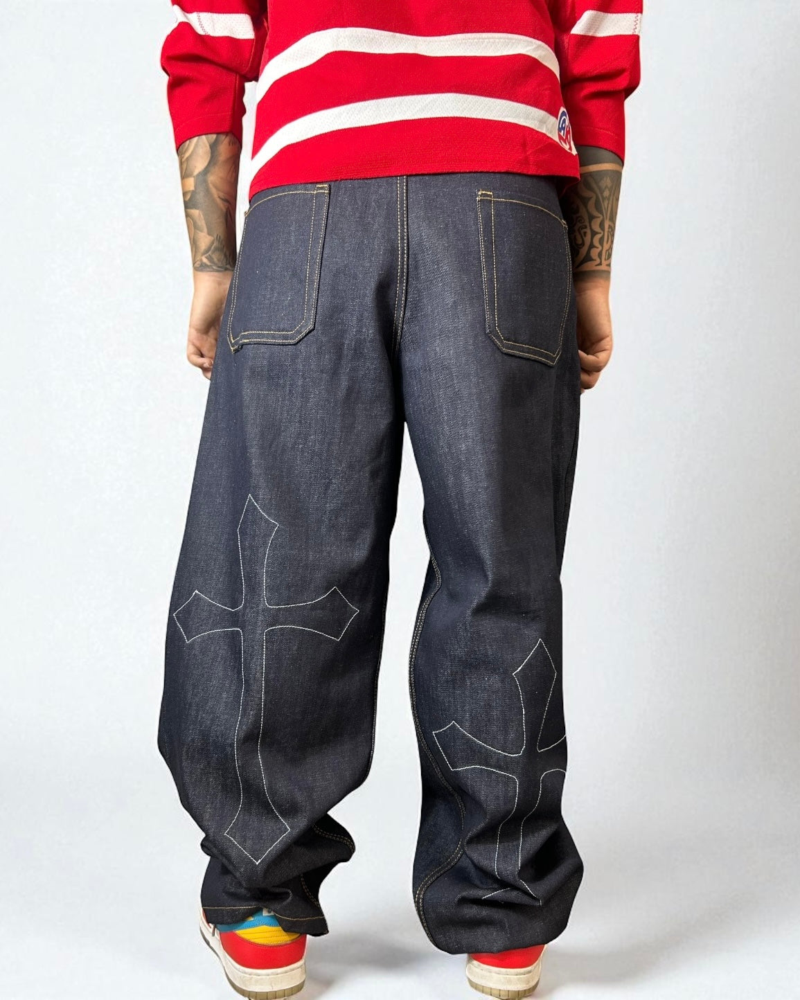 Reworked Jeans – Double Cross Edition