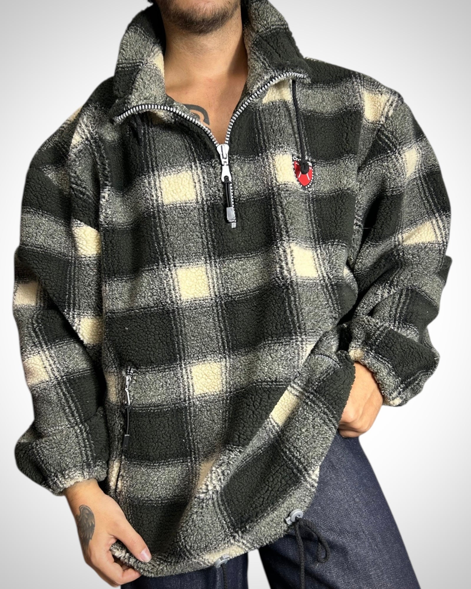 Vintage Check Fleece Oversize