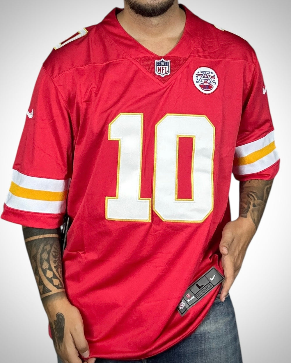 Maglia NFL Nike Kansas City Chiefs Isiah Pacheco #10 Rossa NUOVA CON CARTELLINO
