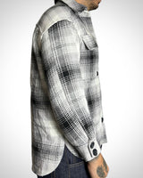 Vintage Wool Check Overshirt Grey Tone
