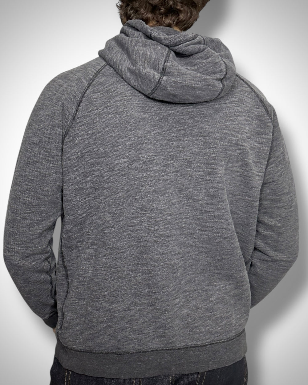 Felpa Vintage Nike Hoodie Grigio Mélange – Classic Swoosh Edition