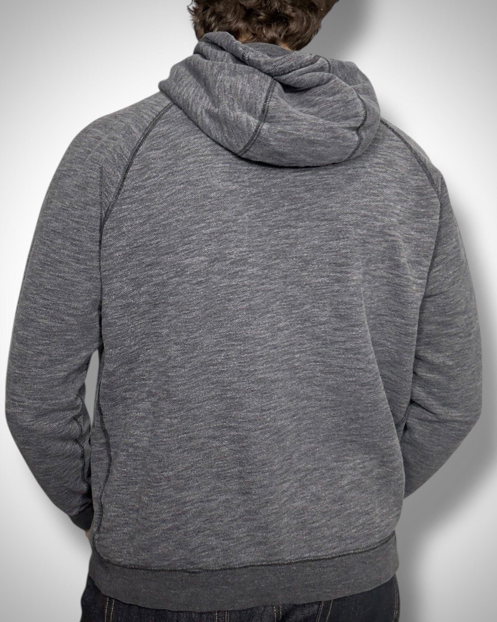 Felpa Vintage Nike Hoodie Grigio Mélange – Classic Swoosh Edition