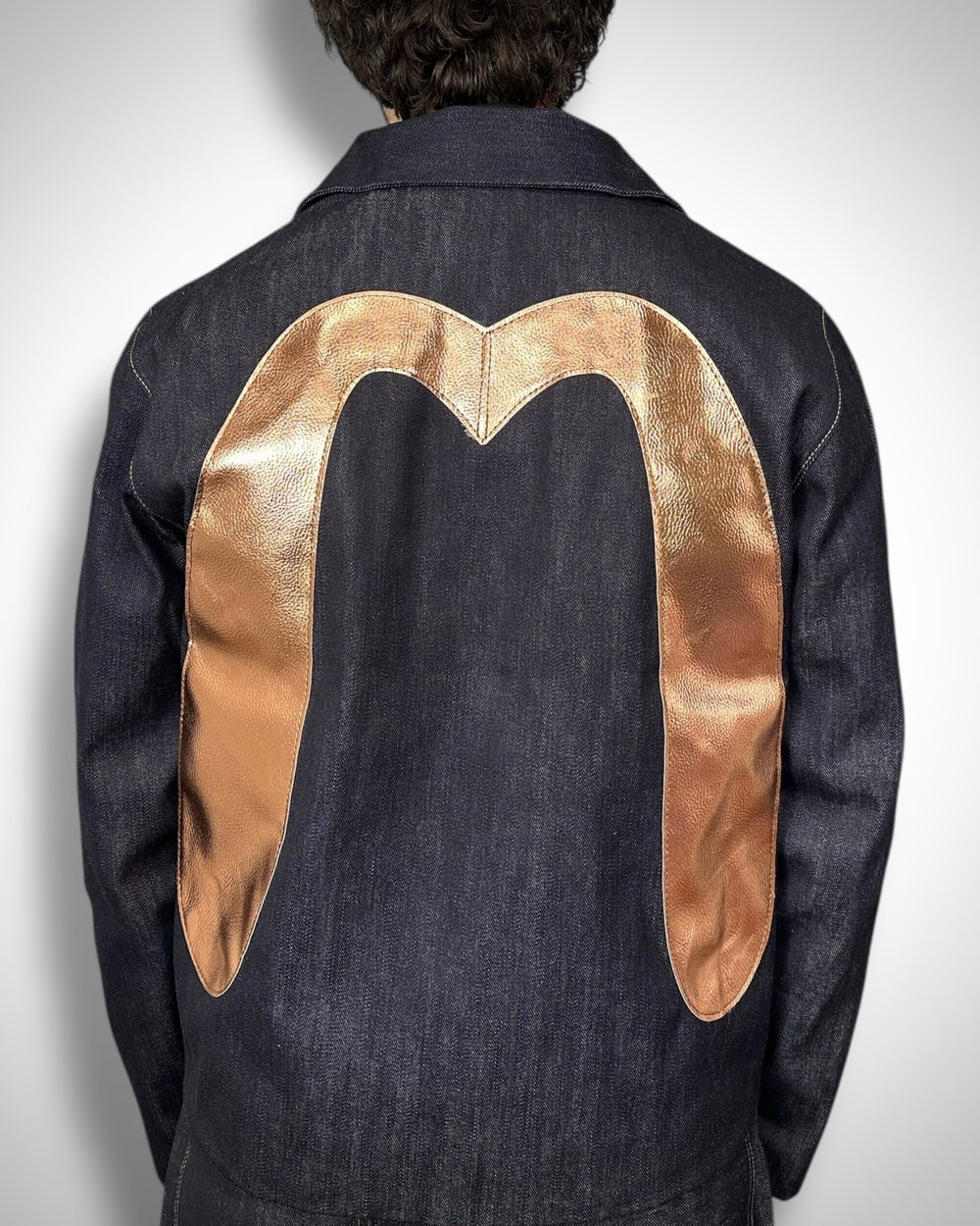 Giacca Reworked Evisu Gabbiano Oro Laminato e Interno Trapuntato