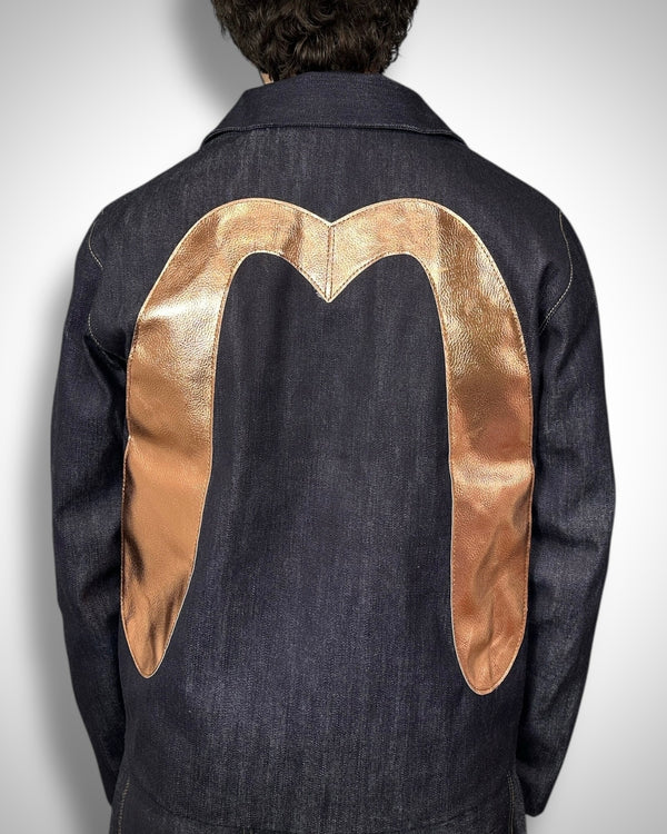 Giacca Reworked Evisu Oro Metallic Interno Trapuntato