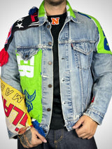 Vintage Denim Jacket Reworked “Bayern Clash”