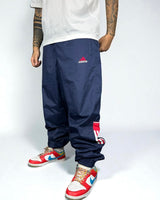 Vintage Adidas Track Pants Navy 90s — Red Stripes Edition