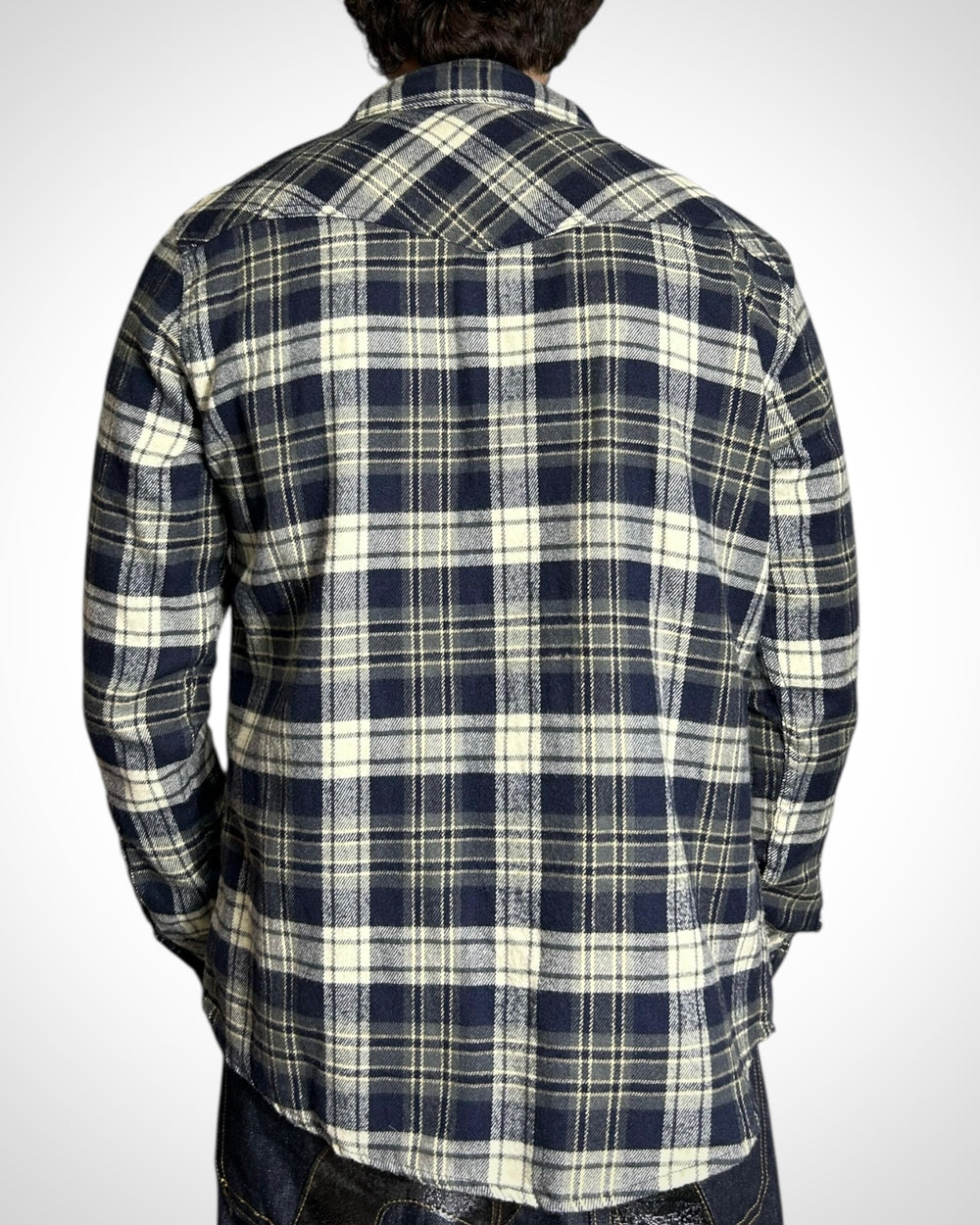 Vintage Check Shirt Navy Cream
