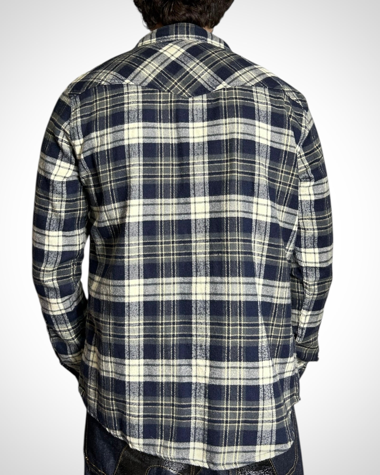 Vintage Check Shirt Navy Cream