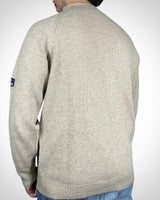 Maglione Vintage Diesel Beige con Collo Alto Zip