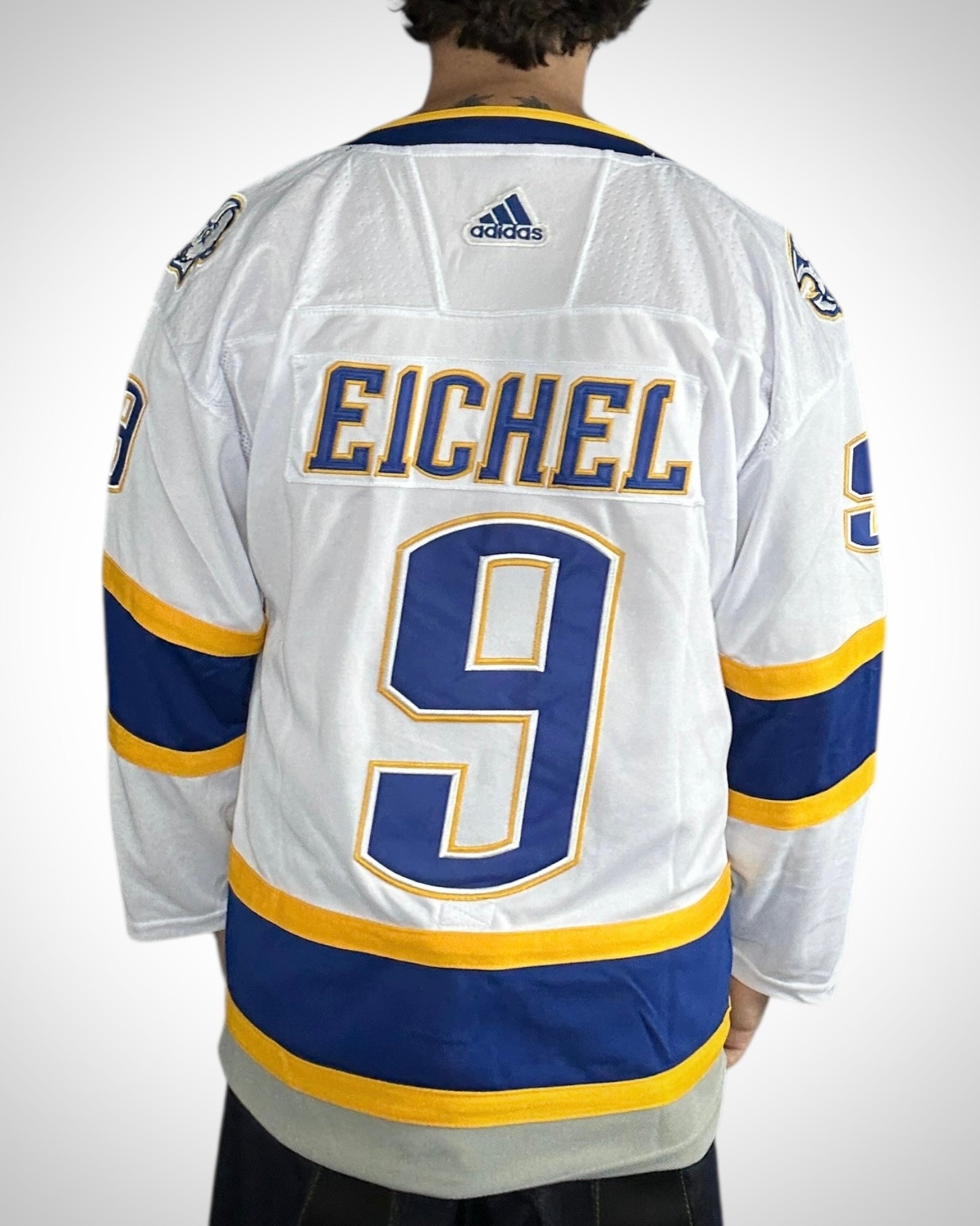 Maglia NHL Adidas Buffalo Sabres Jack Eichel #9 Bianca