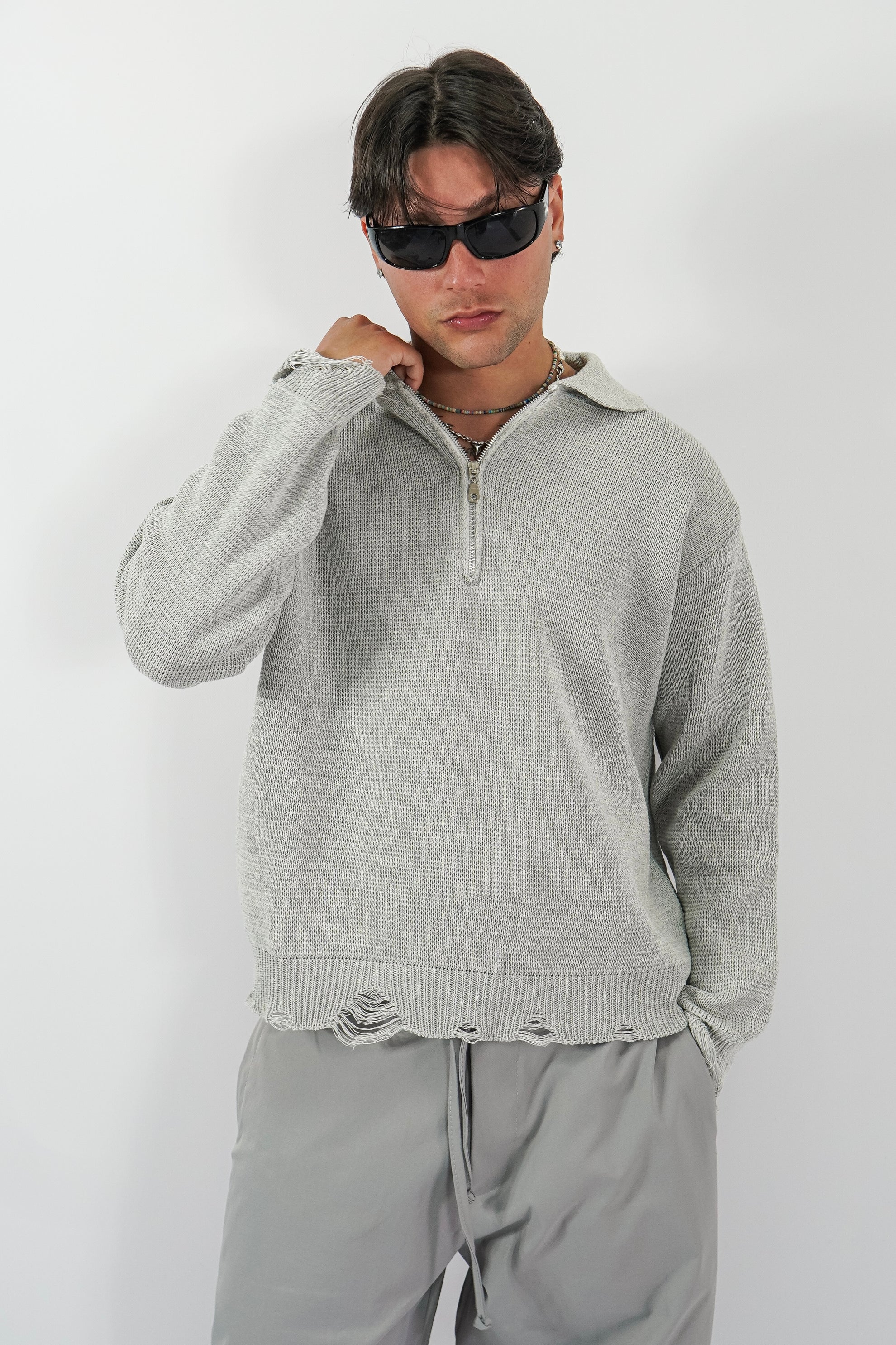 Half Rei Con zip In filo