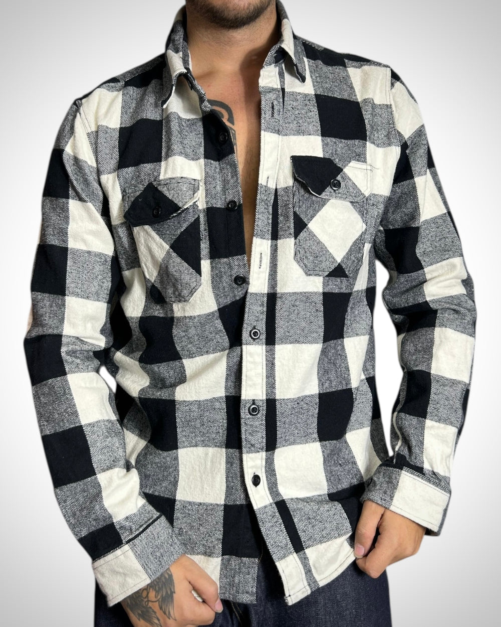 Vintage Check Shirt - Black & White