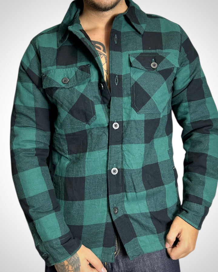 Vintage Check Padded Jacket Green Black PIUMINO INTERNO