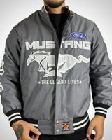 Giacca Ford Mustang “The Legend Lives” vintage grigia