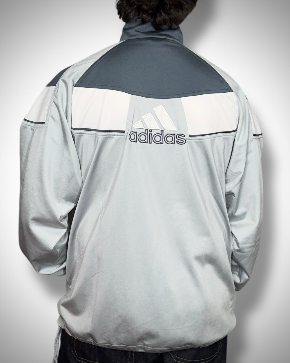 Adidas Vintage Track Jacket Bianco Grigio