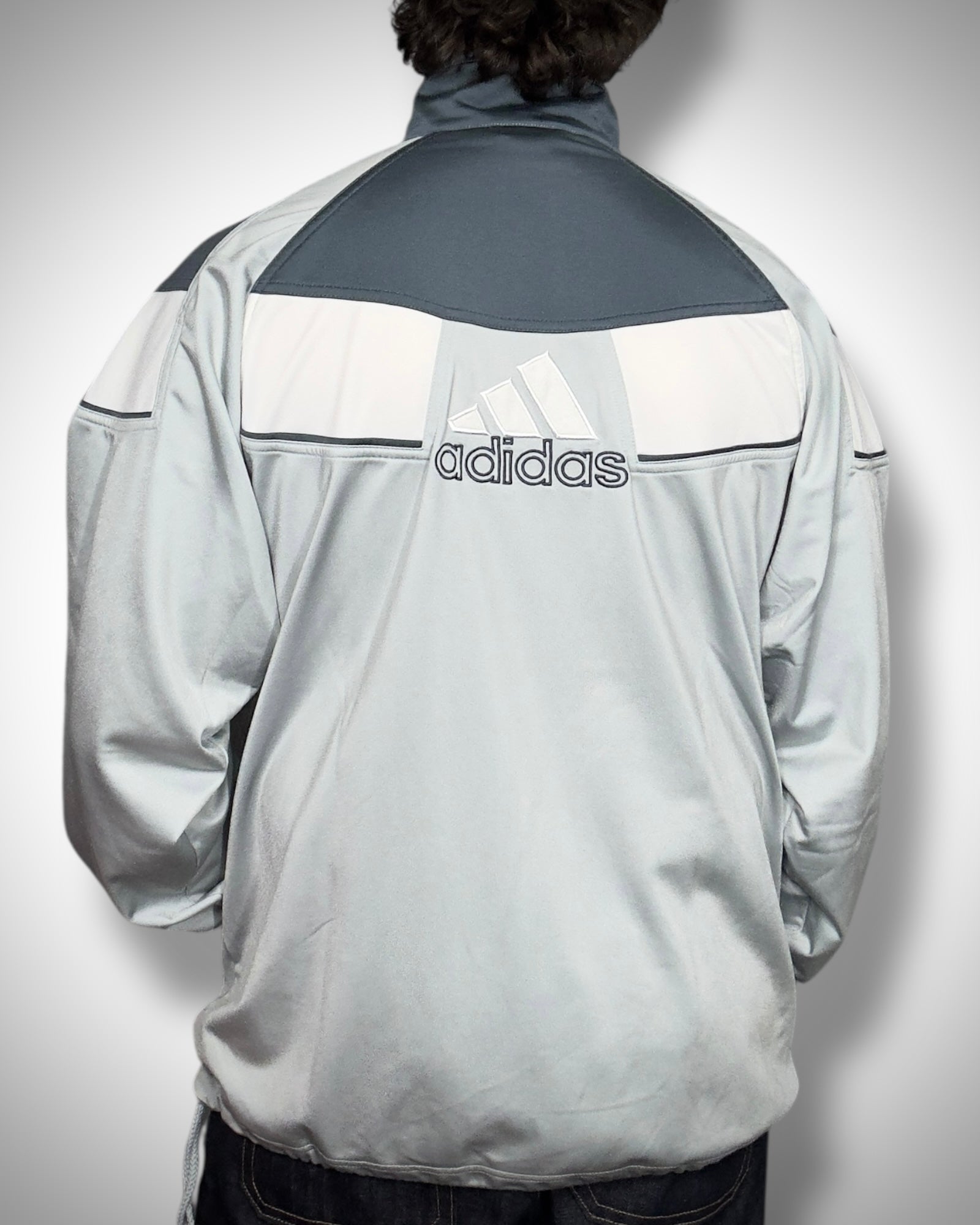 Adidas Vintage Track Jacket Bianco Grigio