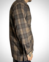 Vintage Wool Check Zip Shirt