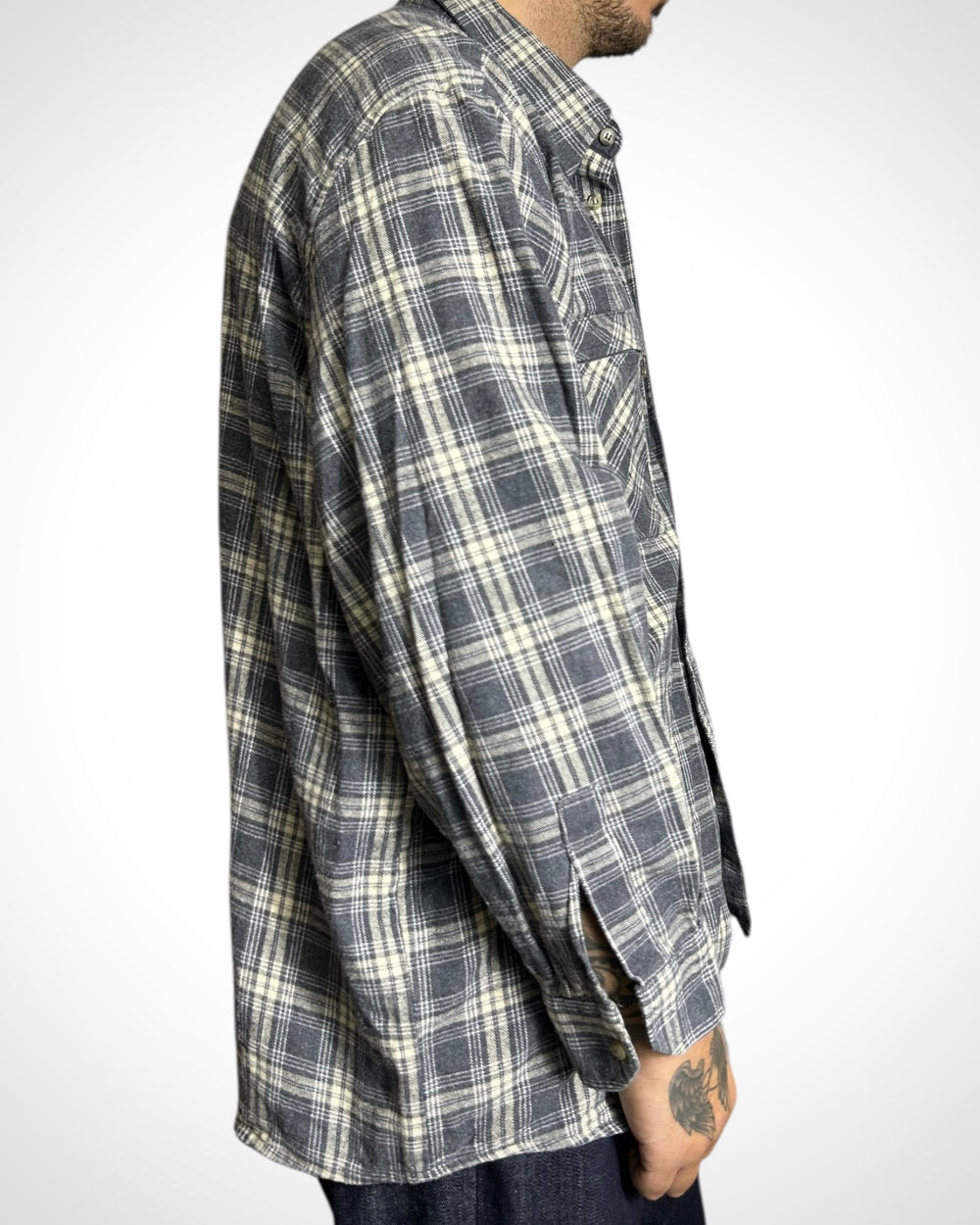 Vintage Check Shirt Grey Tone