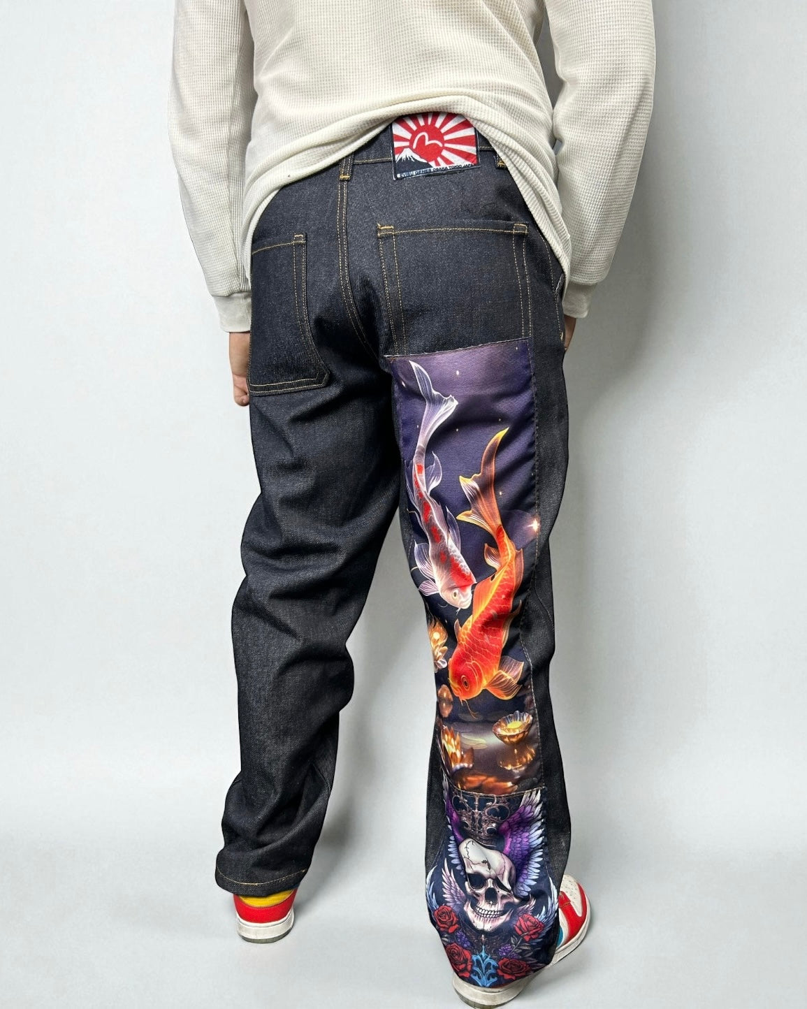 Evisu Reworked – Limited Art Patch “Koi Lantern Glow Skull Wings”