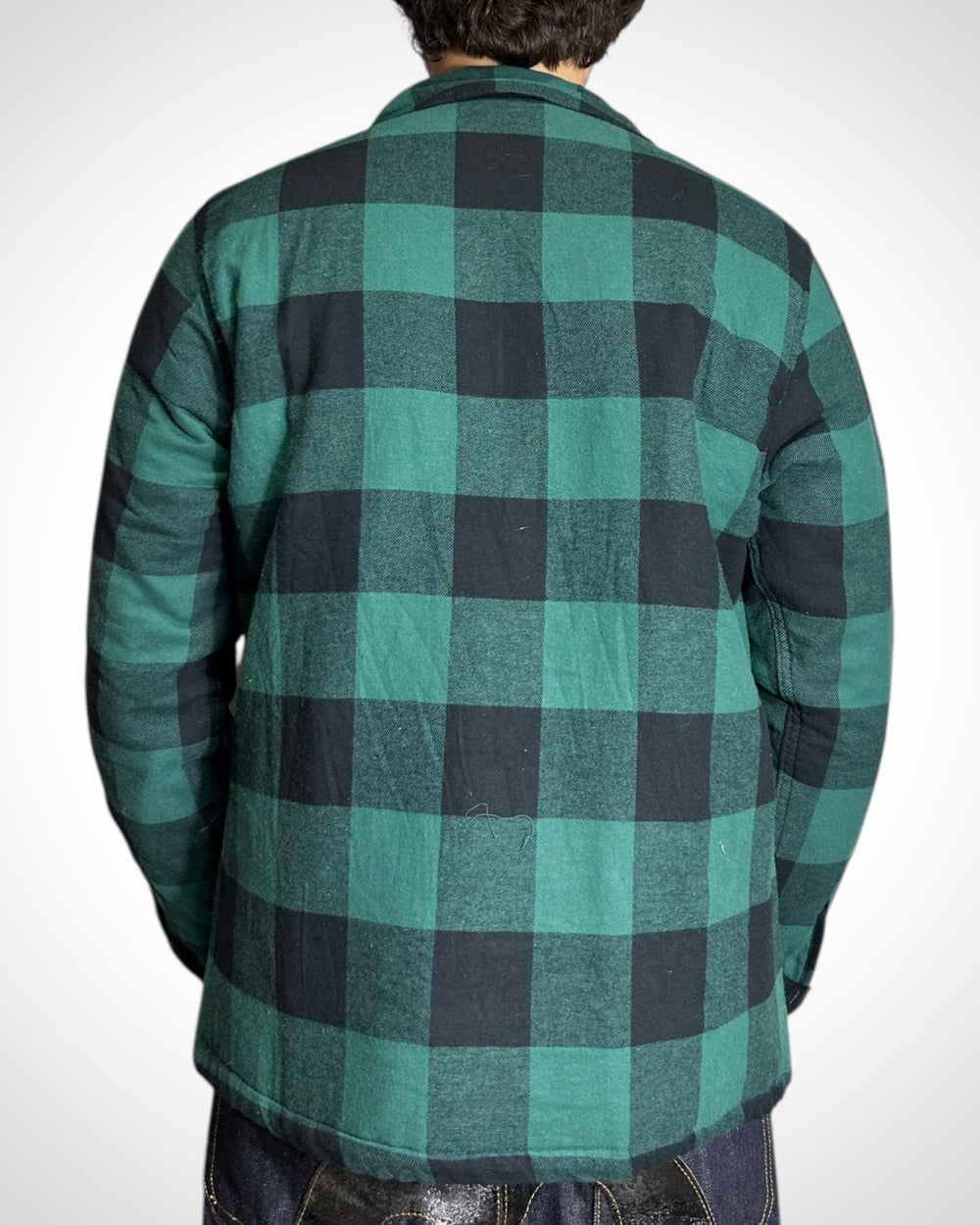 Vintage Check Padded Jacket Green Black PIUMINO INTERNO