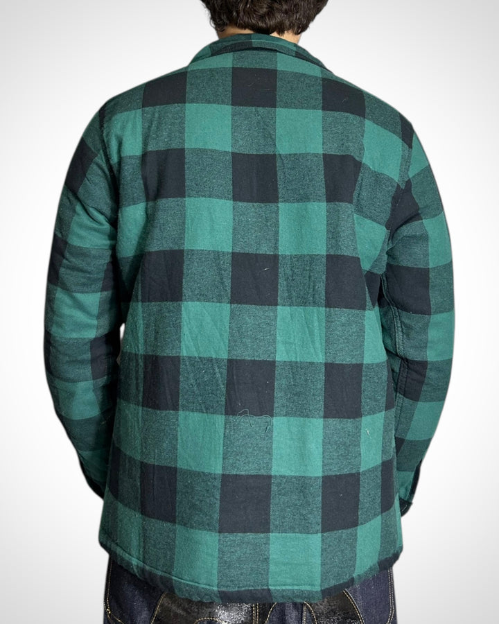 Vintage Check Padded Jacket Green Black PIUMINO INTERNO