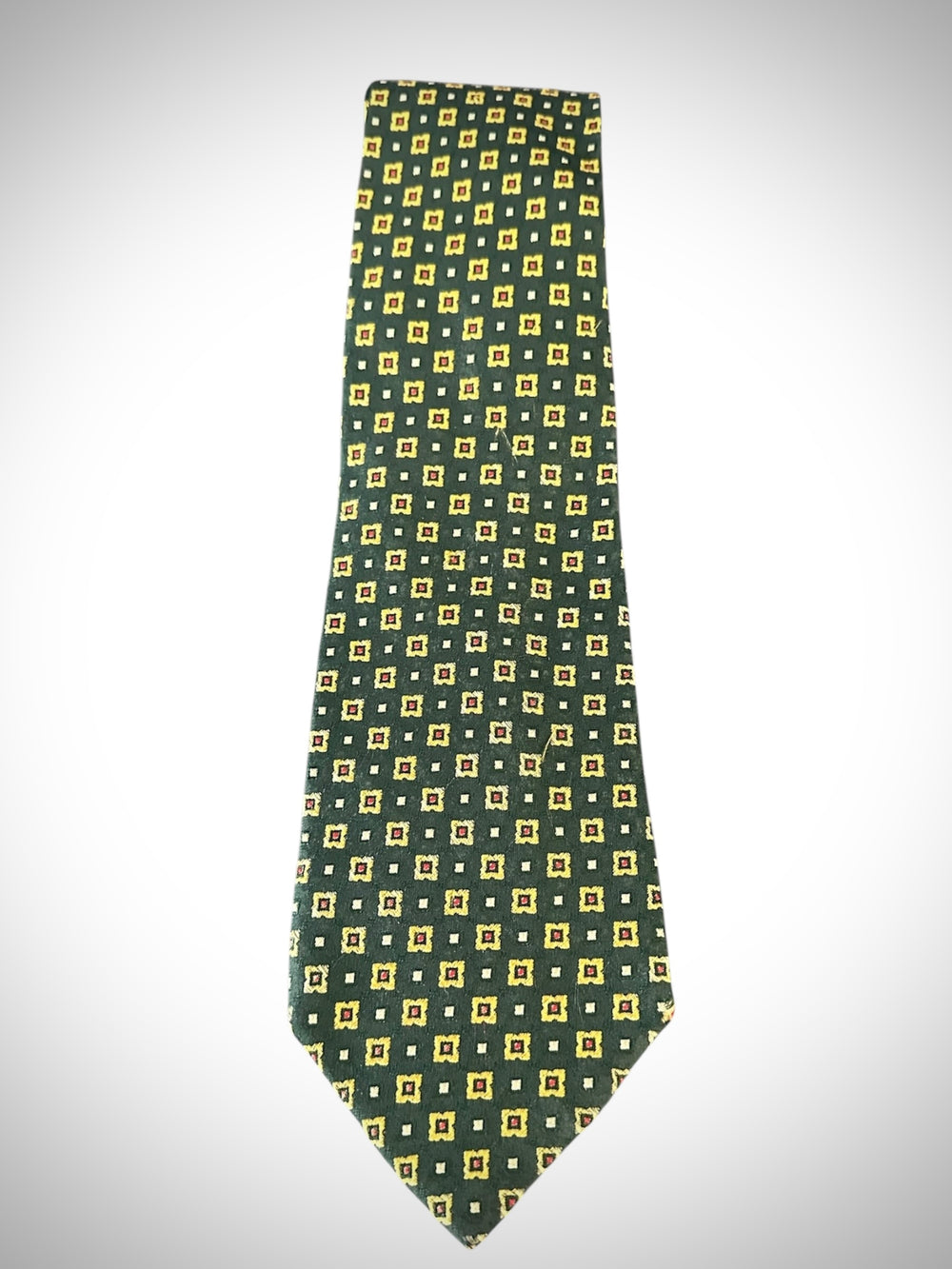 Cravatta verde con quadretti