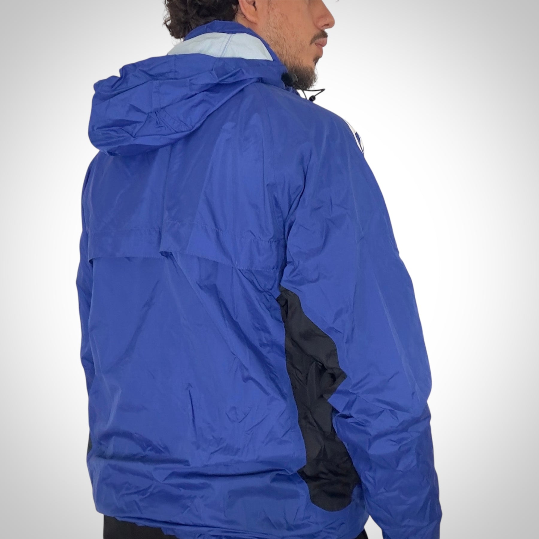 Giacca a vento vintage Adidas blu