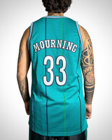 Canotta NBA Charlotte Hornets #33 Alonzo Mourning Vintage 90s Hardwood Classics