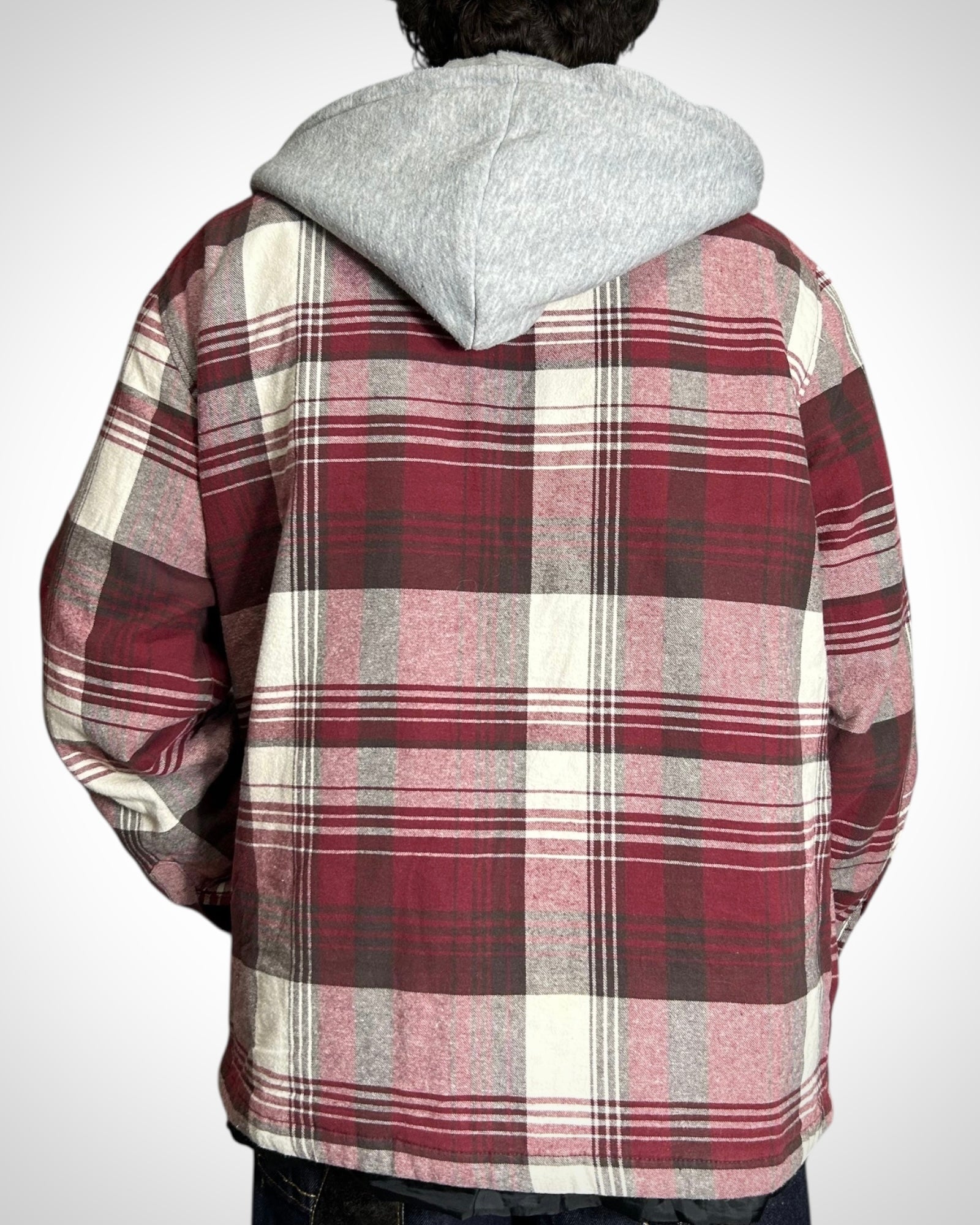 Vintage Hooded Check Shirt Jacket
