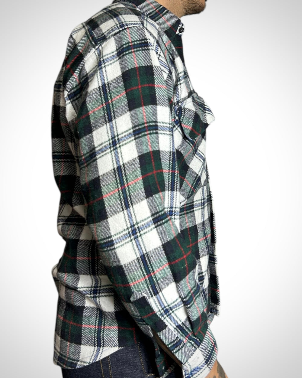 Vintage Check Shirt Green White
