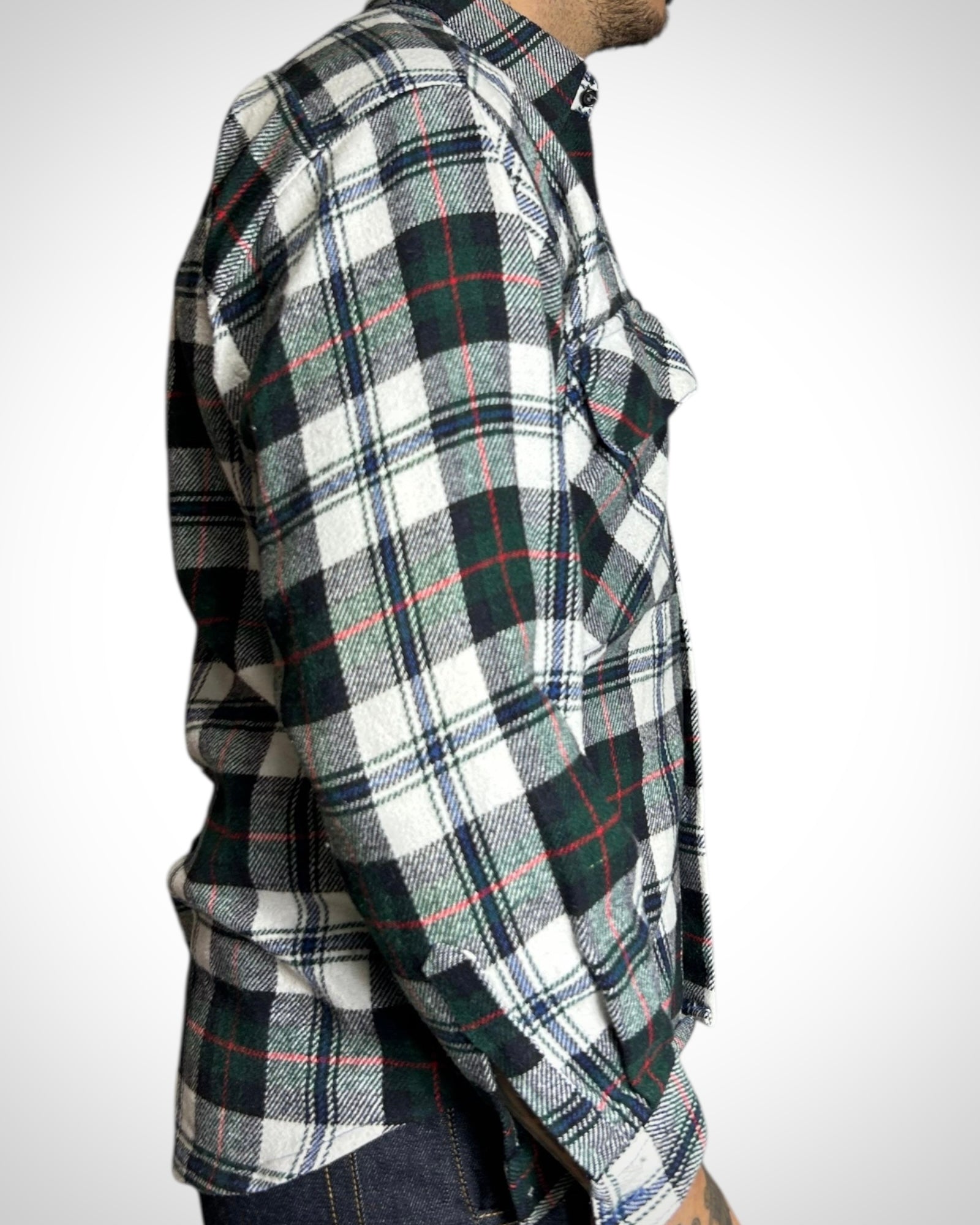 Vintage Check Shirt Green White