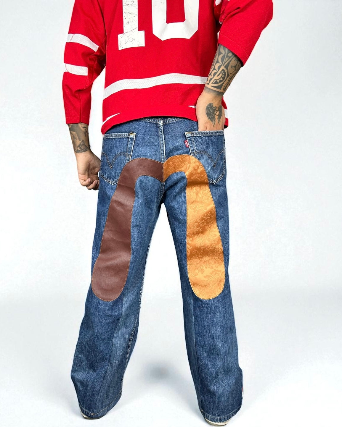 Reworked Levi’s “Evisu Leather Patch”