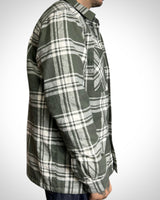 Vintage Check Padded Shirt Military Tone Interno piumino