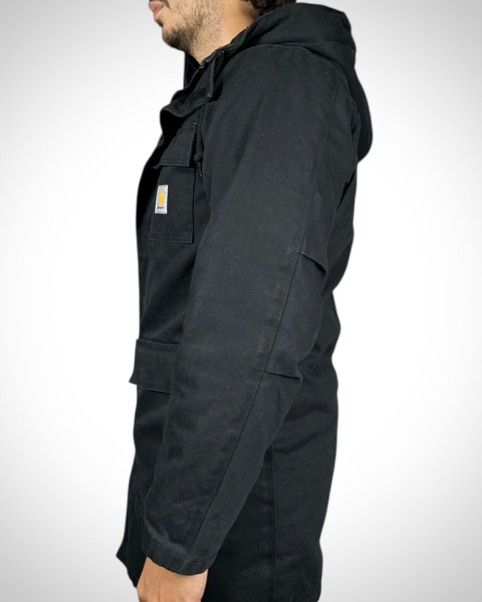 Parka Vintage Carhartt Nero con Cappuccio