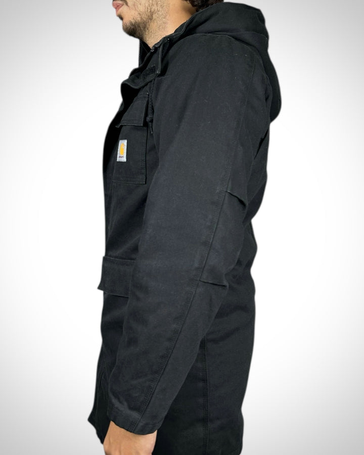 Parka Vintage Carhartt Nero con Cappuccio