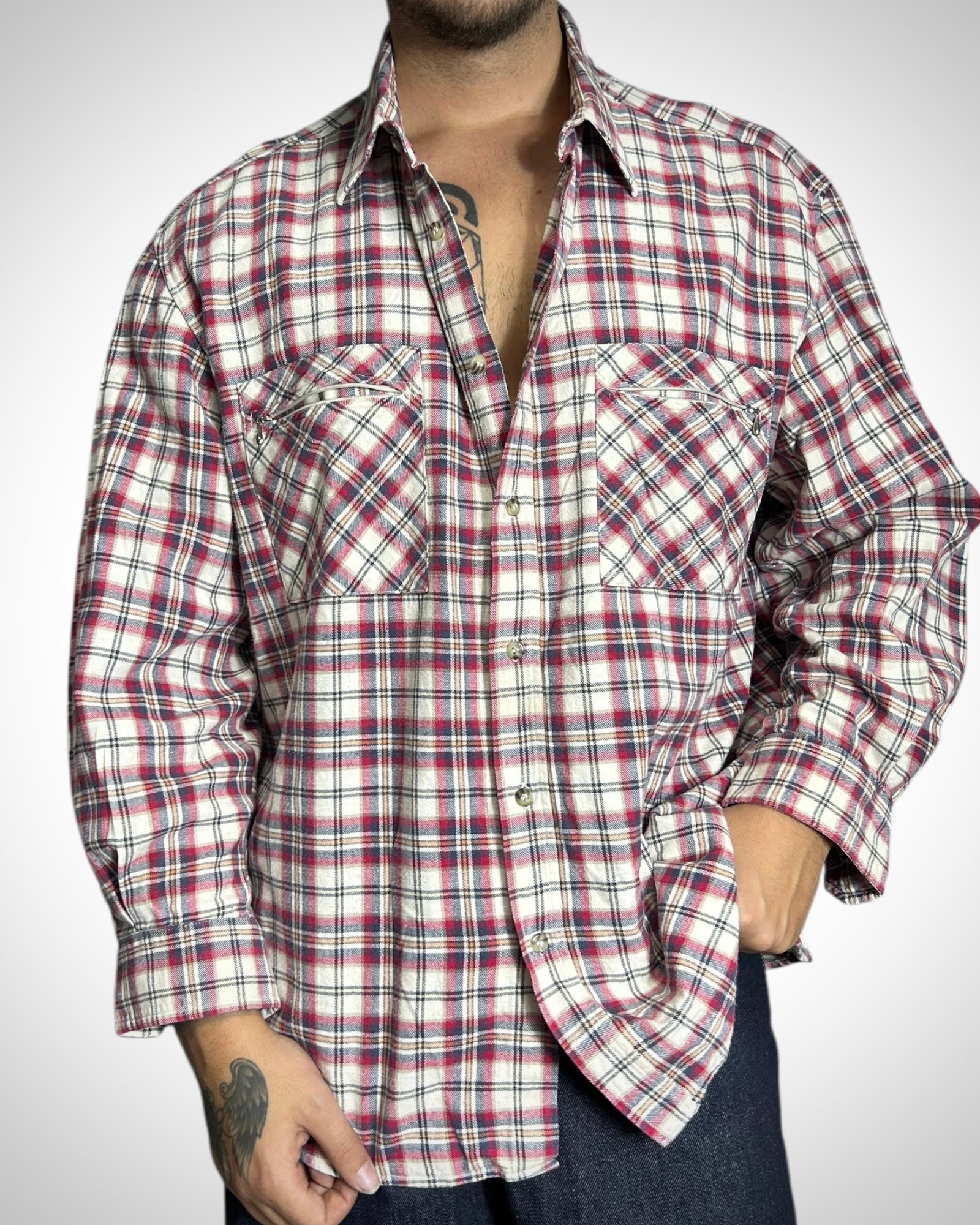 Vintage Check Shirt Red Tone