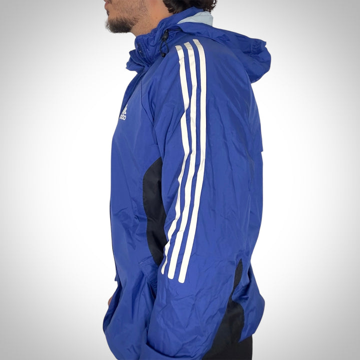 Giacca a vento vintage Adidas blu