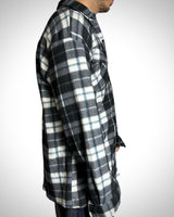 Vintage Check Shirt Pile Grey Black