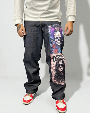 Evisu Reworked – Limited Art Patch “Skull Wings • Rock Portrait”