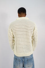 Pull over Cream Grid