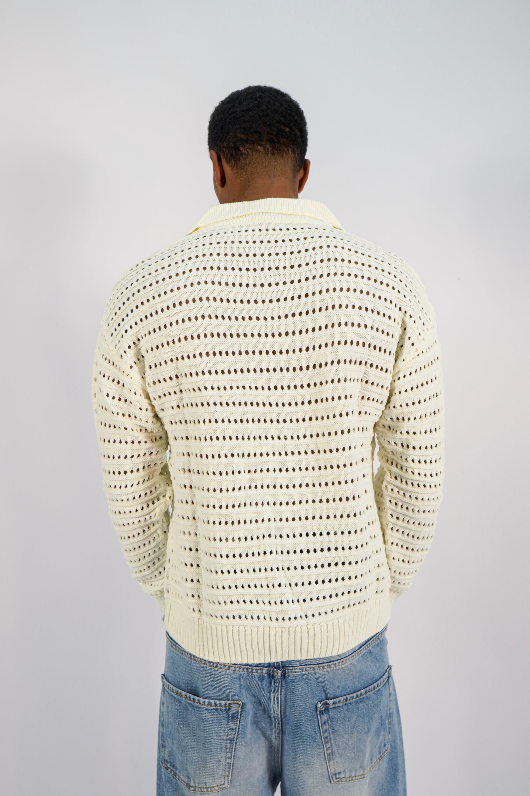 Pull over Cream Grid