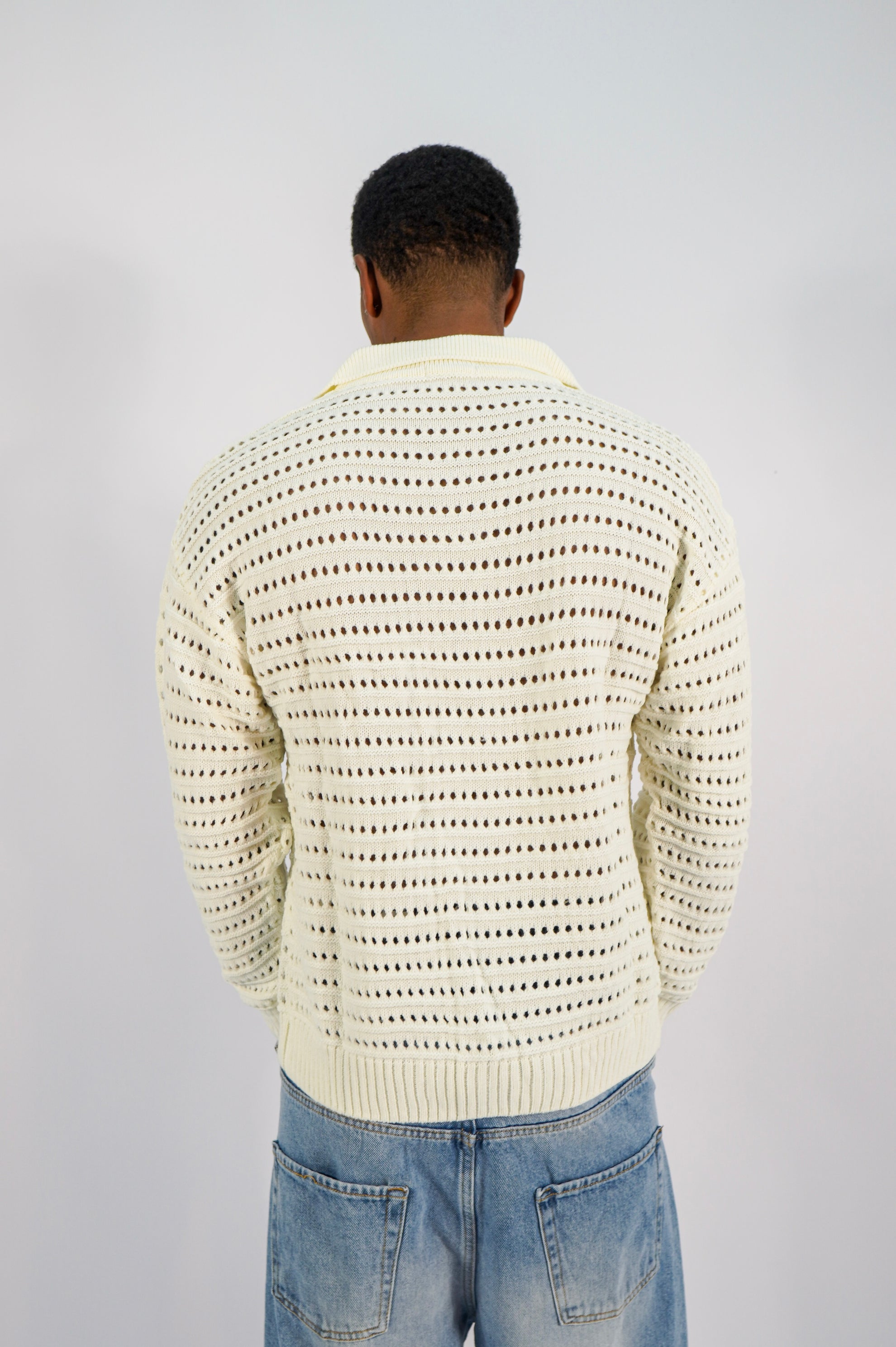 Pull over Cream Grid