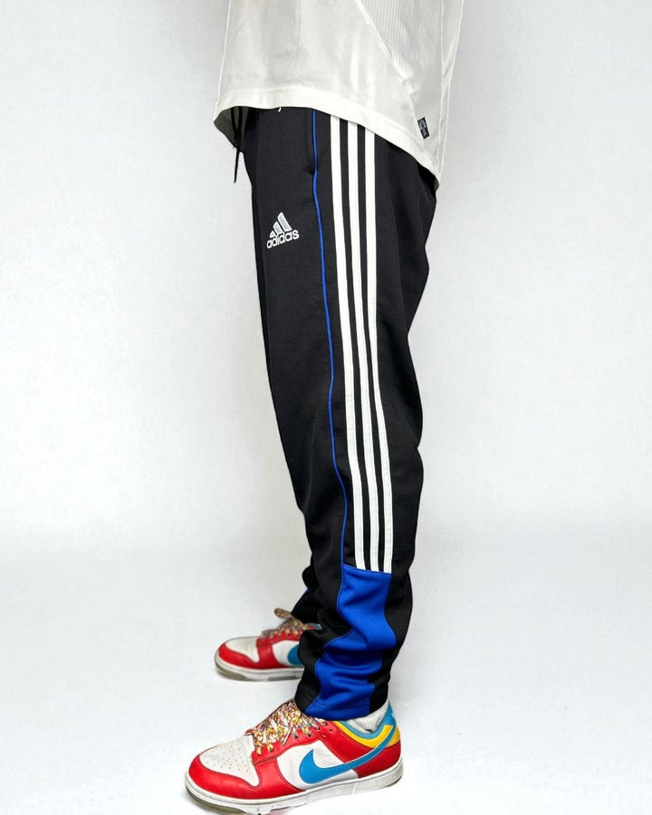 Vintage Adidas Track Pants Black & Blue 2000s — Core Energy Line