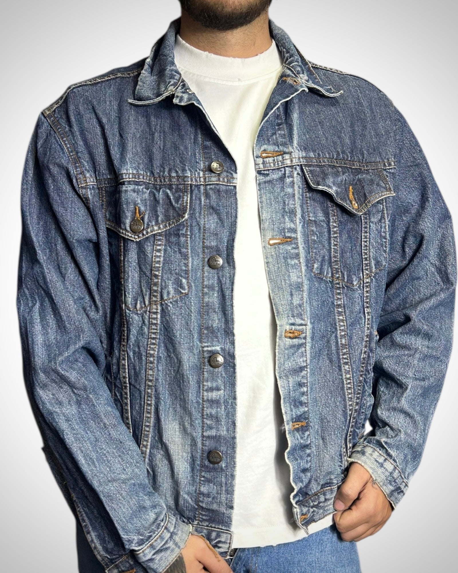 Giacca Evisu Reworked “Bronze Metallic Destroyed Effect”