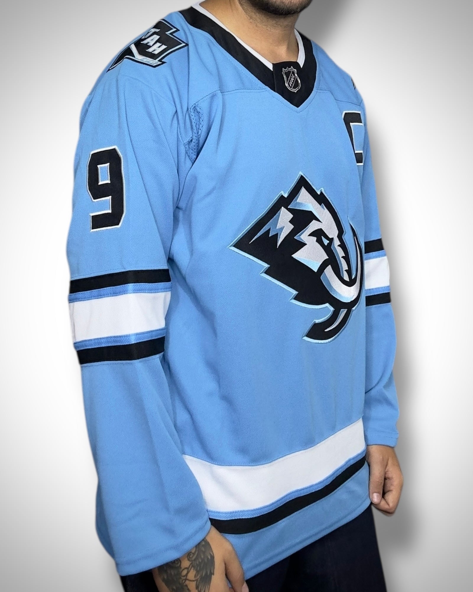 Maglia NHL Utah Mammoth Keller #9 Ice Blue Edition