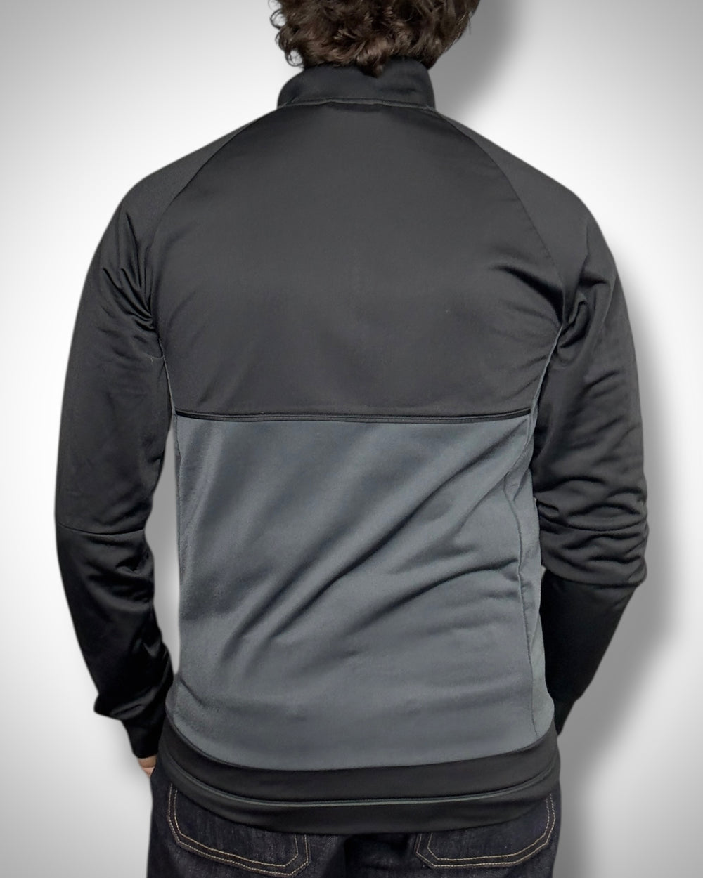 Track Jacket Vintage Adidas Black & Grey – Dual Tone Edition