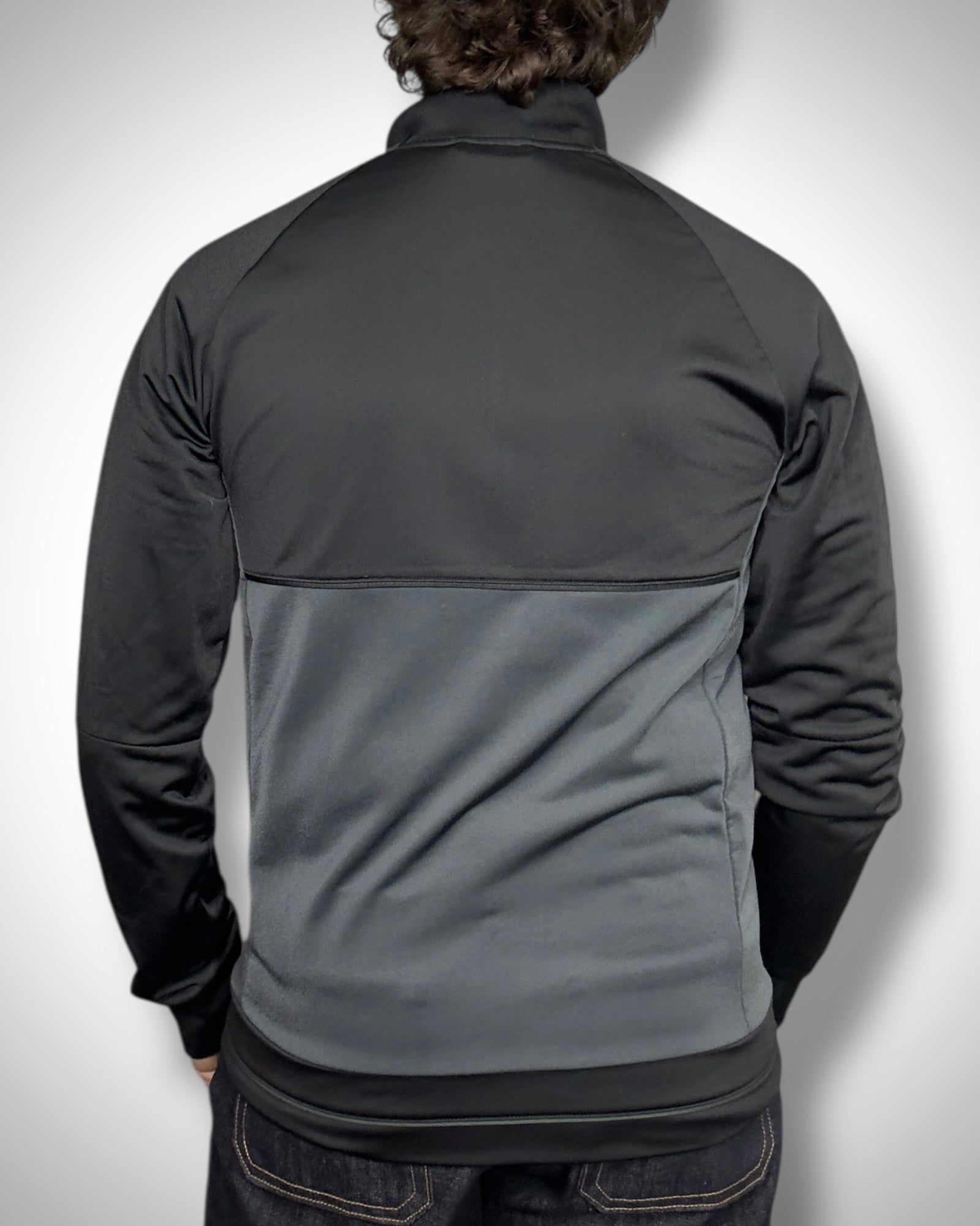 Track Jacket Vintage Adidas Black & Grey – Dual Tone Edition